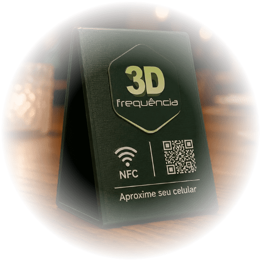 Peça impressa em 3D com QR Code